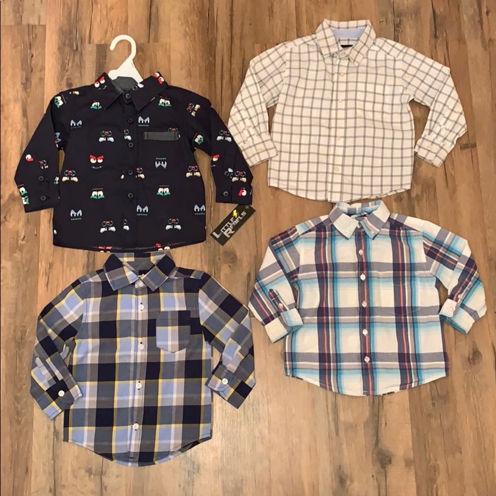 ✨👦🏻 BOYS 24M-2T LONG SLEEVE BUTTON-UP SHIRTS✨